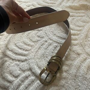 Free People Taupe Leather Belt